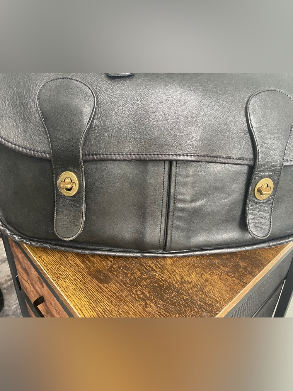 Black Vintage Coach Carrier Messenger Bag Made in New York City Style 9800 - Picture 4 of 16